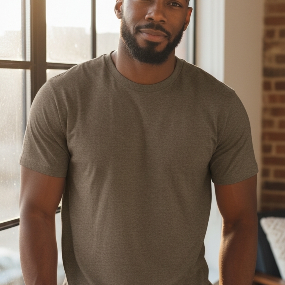 Bella Canvas Men's Olive Short Sleeve Tee